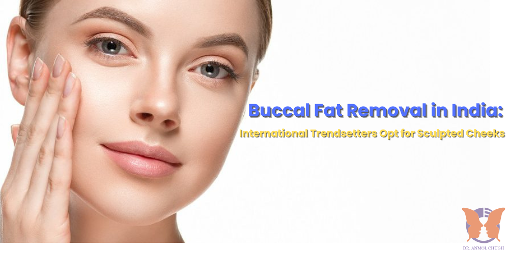 Buccal fat removal results in India – international patient with sculpted, contoured cheeks