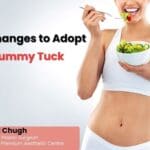 Woman maintaining tummy tuck results with healthy lifestyle changes