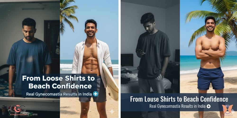 From Loose Shirts to Beach Confidence Real Gynecomastia Results in India From Loose Shirts to Beach Confidence: Real Gynecomastia Results in India