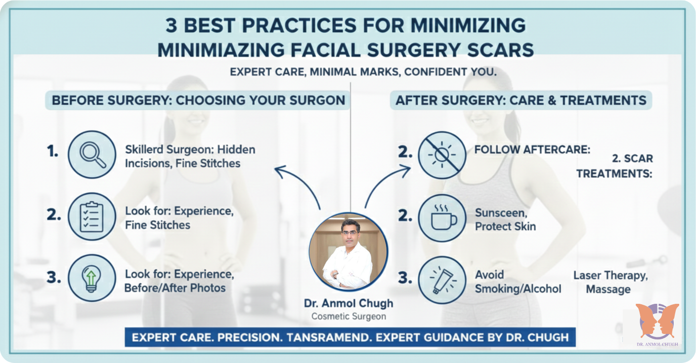 3 Best Practices for Minimizing Facial Surgery Scars