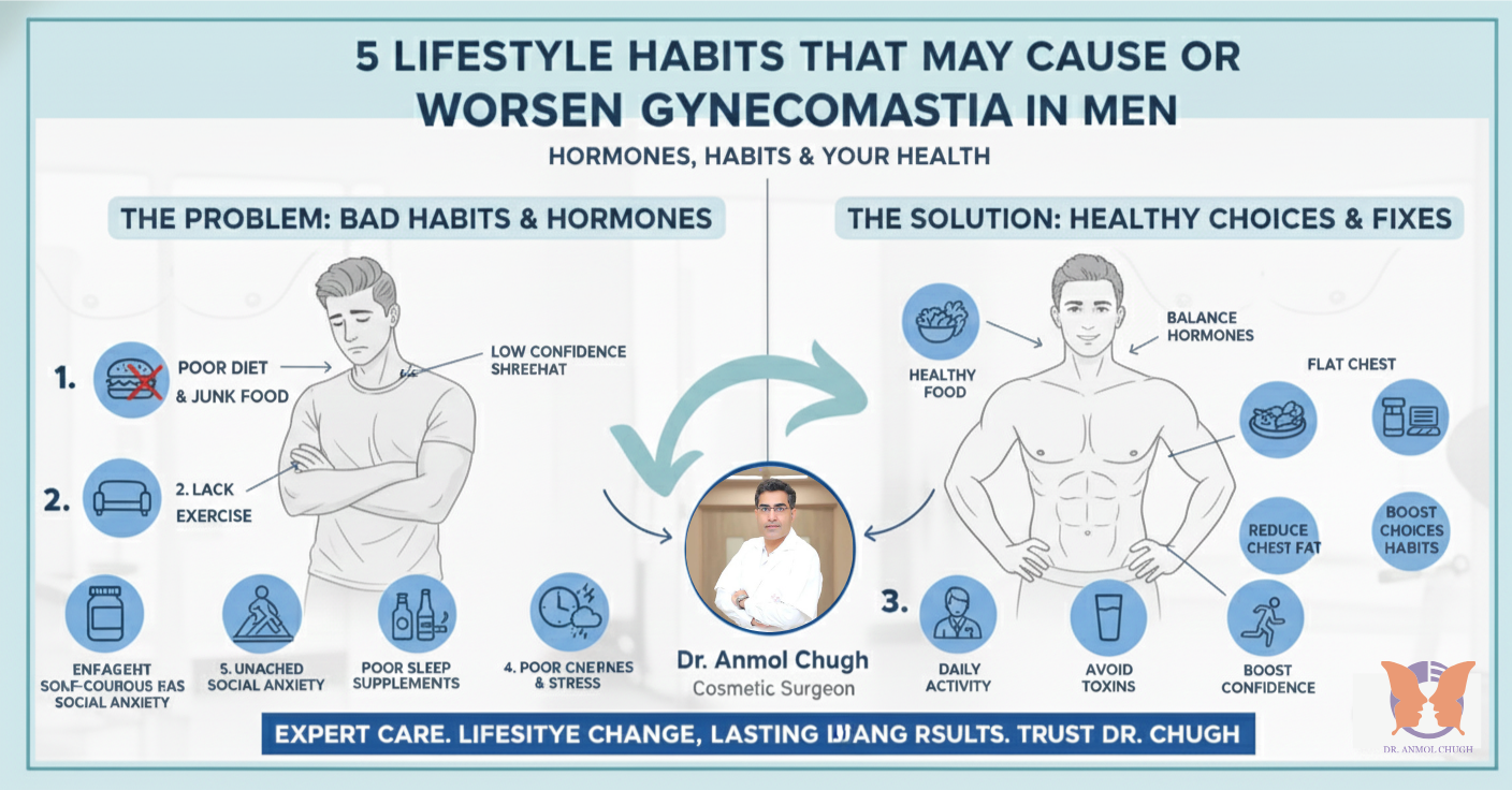 5 Lifestyle Habits That May Cause or Worsen Gynecomastia in Men 5 Lifestyle Habits That May Cause or Worsen Gynecomastia in Men
