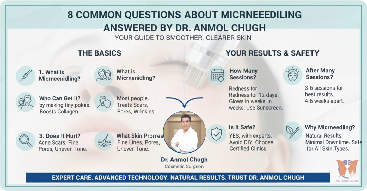 8 Common Questions About Microneedling Answered by Dr. Anmol Chugh 8 Common Questions About Microneedling Answered by Dr. Anmol Chugh