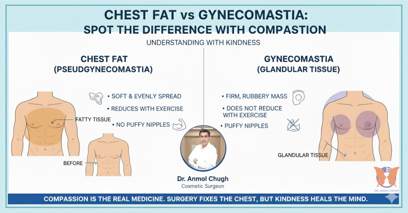 Chest Fat vs Gynecomastia Spot the Difference with Compassion Chest Fat vs Gynecomastia: Spot the Difference with Compassion