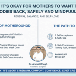 Mother embracing her body restoration journey safely and mindfully