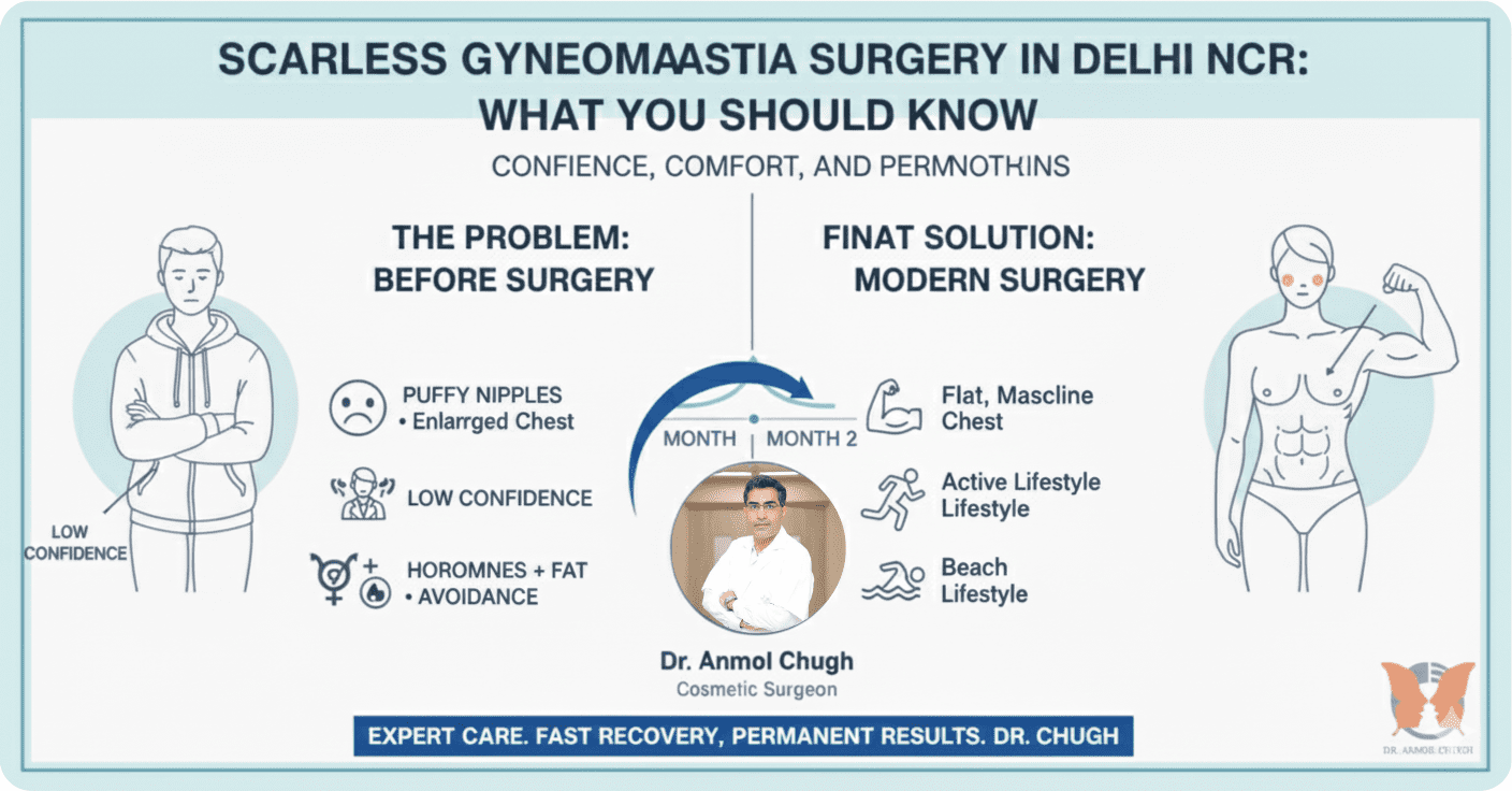 Scarless Gynecomastia Surgery in Delhi NCR: What You Should Know