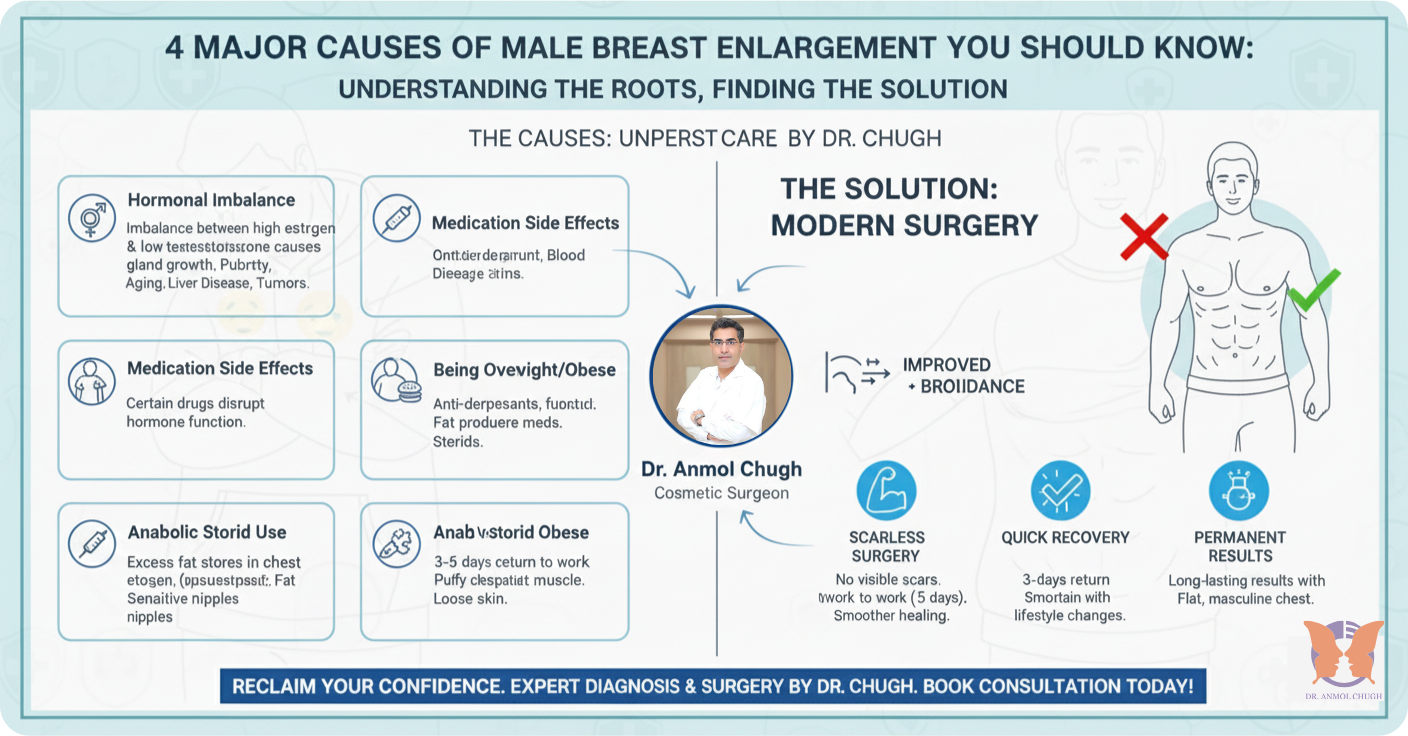 4 Major Causes of Male Breast Enlargement You Should Know