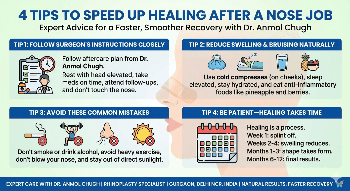 4 Tips to Speed Up Healing After a Nose Job