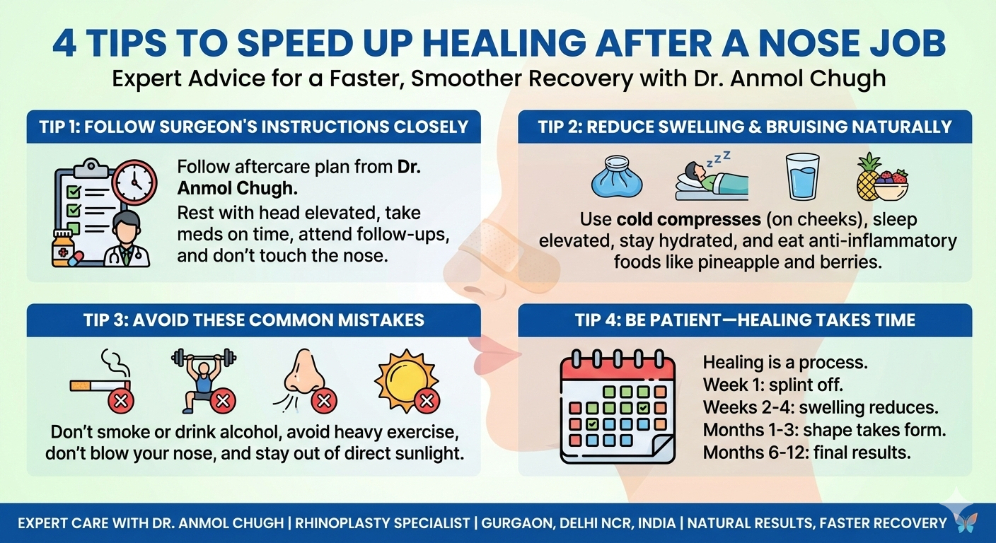 4 Tips to Speed Up Healing After a Nose Job