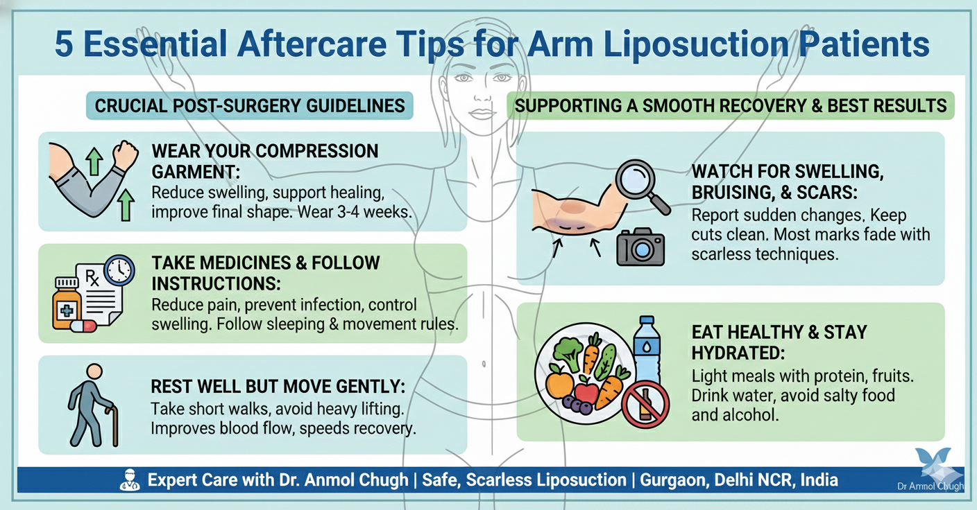 5 Aftercare Tips for Arm Liposuction Patients
