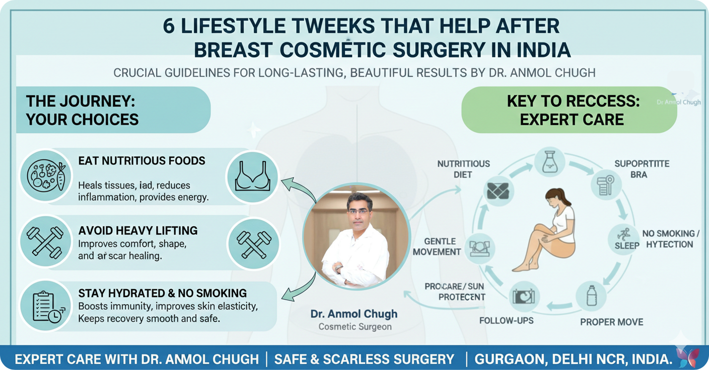 6 Lifestyle Tweaks That Help After Breast Cosmetic Surgery