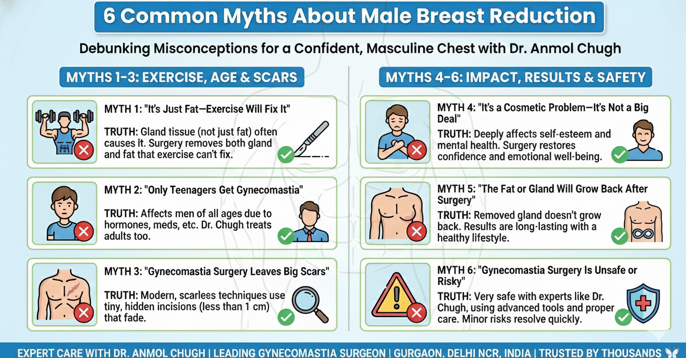 6 Myths About Male Breast Reduction