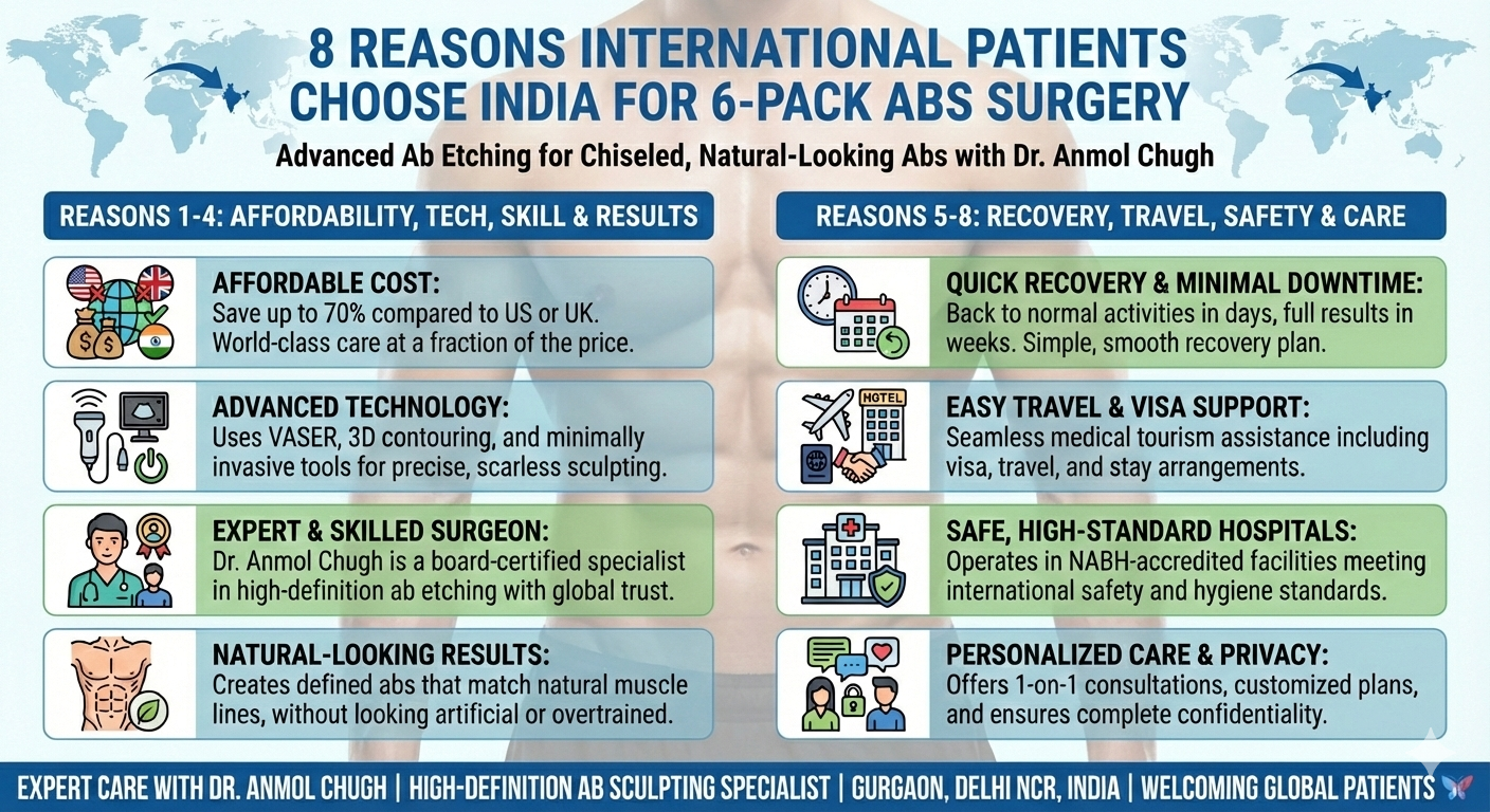 8 Reasons International Patients Choose India for 6-Pack Abs Surgery