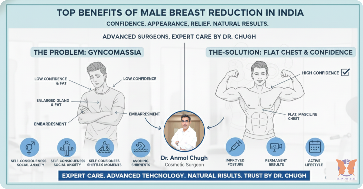 Top Benefits of Male Breast Reduction in India