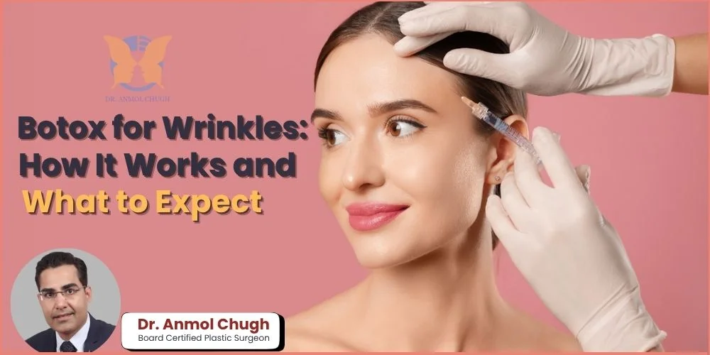 Botox treatment for wrinkle reduction before and after results on forehead and eyes