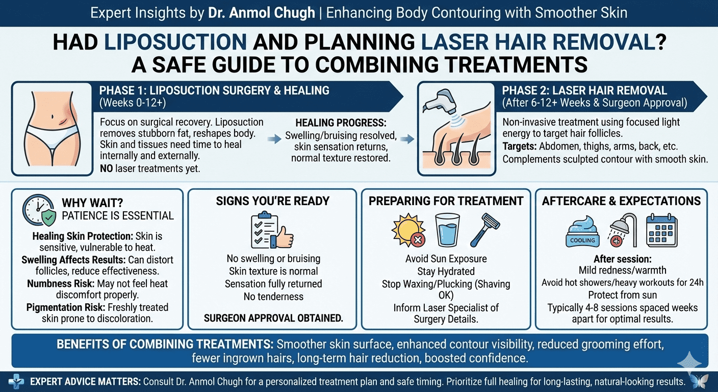 Had Liposuction and Planning Laser Hair Removal