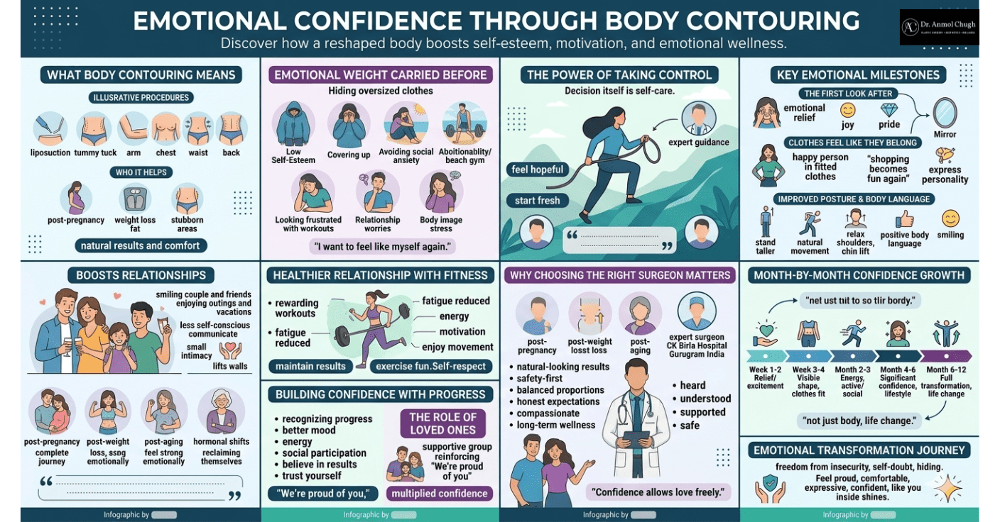 Emotional confidence gained through body contouring procedures