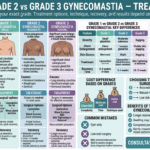 Comparison of Grade 1, 2, and 3 gynecomastia with treatment options