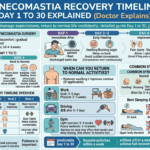 Day 1 to 30 gynecomastia recovery timeline and healing stages