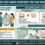 Loose skin treatment comparison between surgery and machines