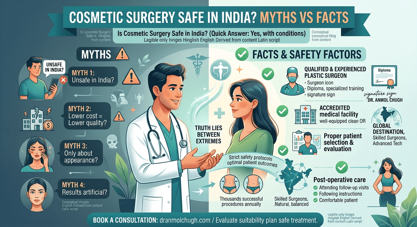 Myths and facts about cosmetic surgery safety in India