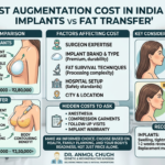 Breast augmentation cost comparison between implants and fat transfer in India