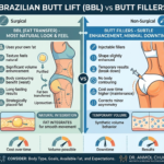 Comparison of Brazilian Butt Lift and butt fillers for natural-looking results