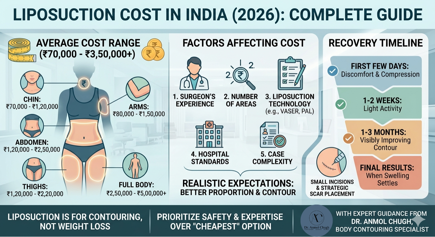 Liposuction cost in India with recovery and results guide for 2026