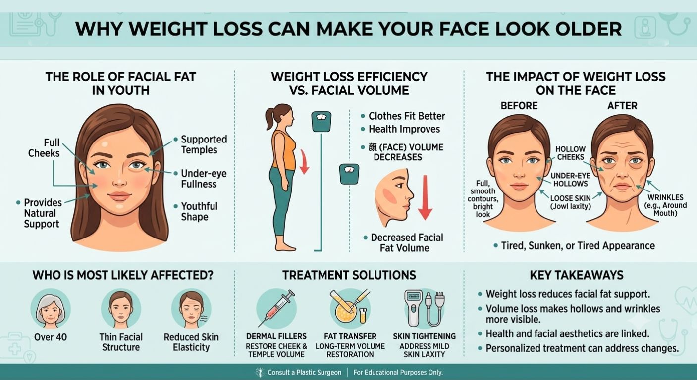 Dr. Anmol Chugh explaining facial aging and volume loss after significant weight loss