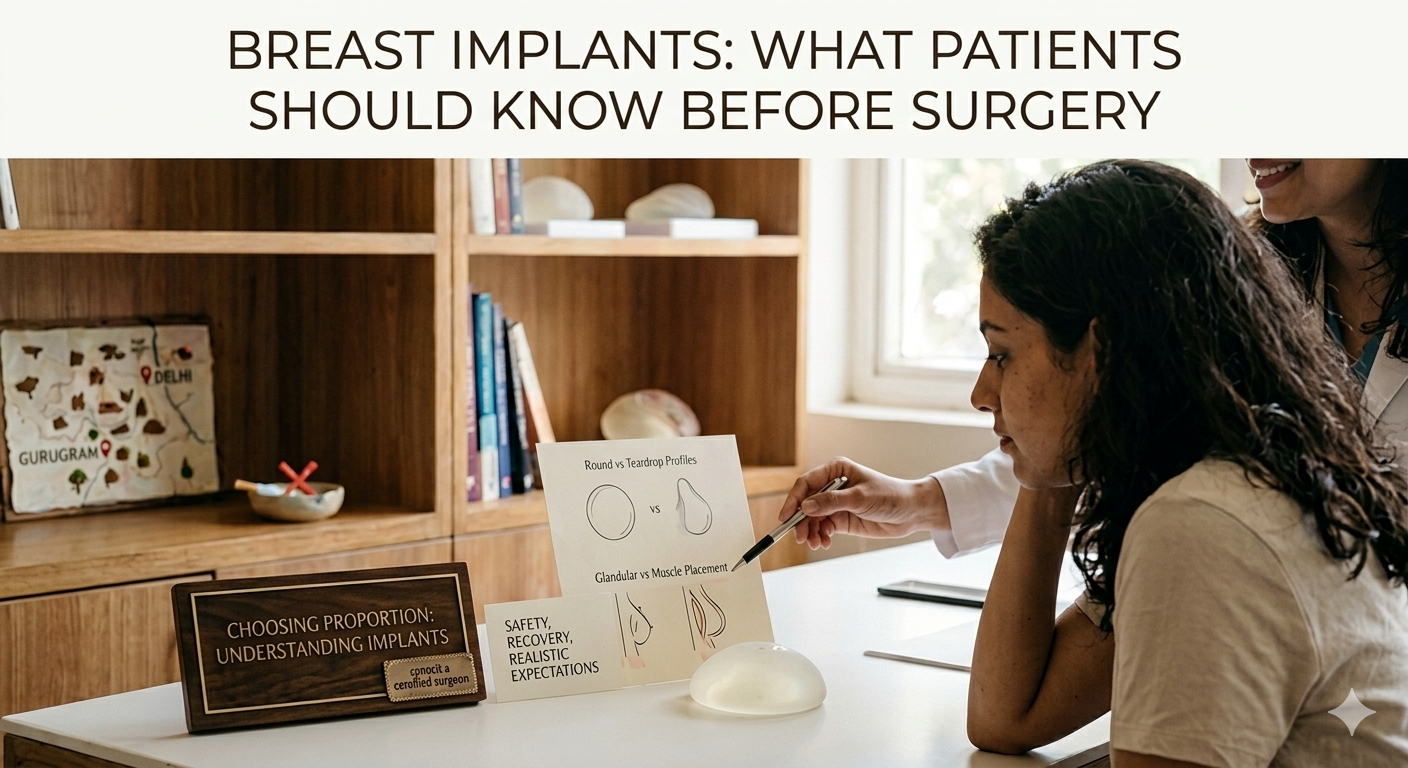 Dr. Anmol Chugh explaining important considerations before breast implant surgery