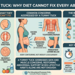Dr. Anmol Chugh explaining why diet alone cannot correct loose abdominal skin and muscle separation