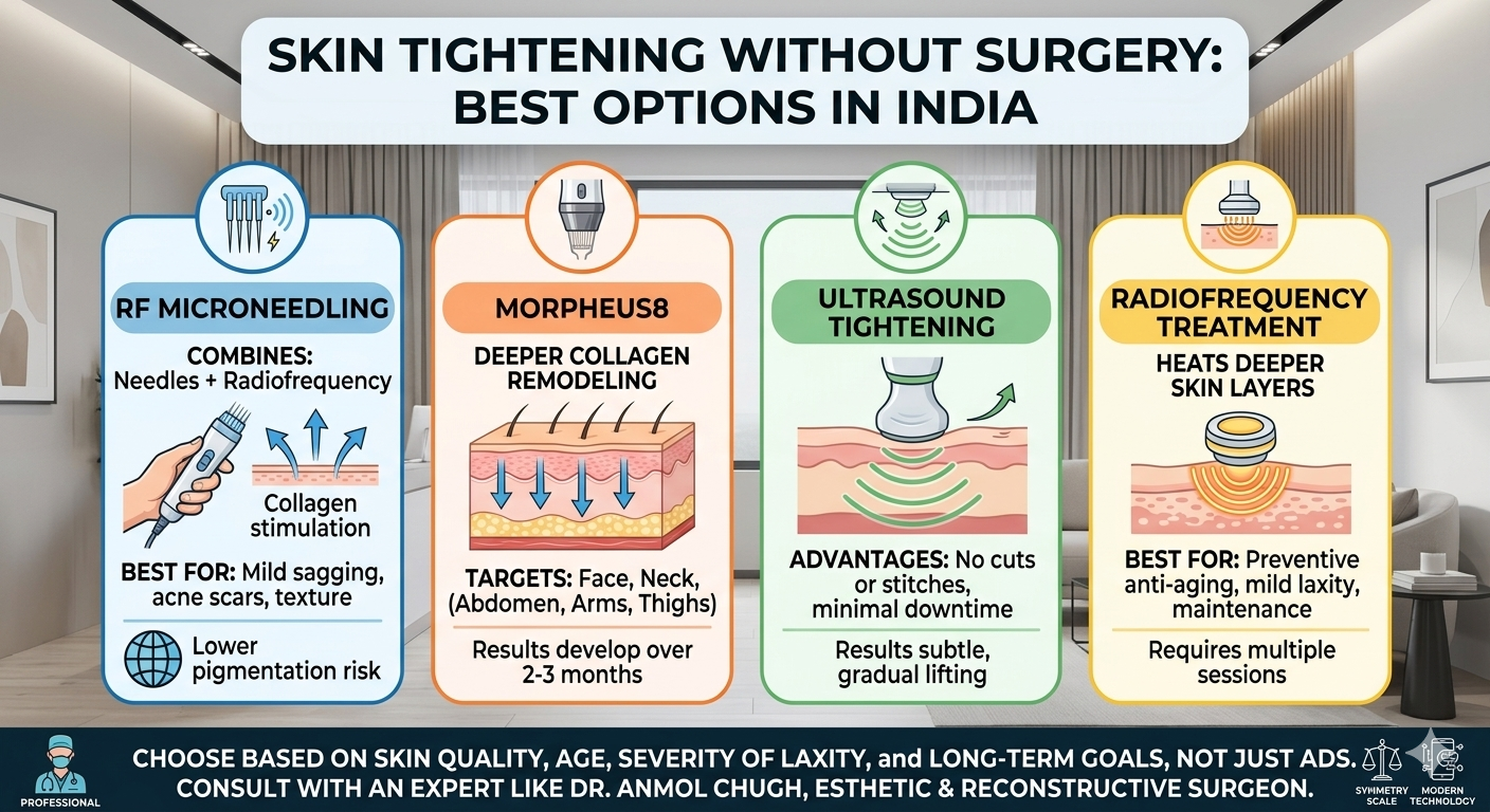 Non-surgical skin tightening treatments for firmer and younger-looking skin